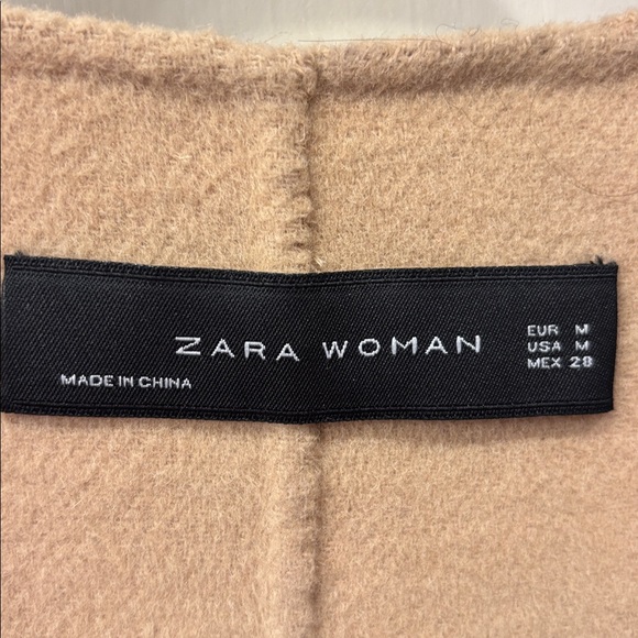 ZARA 2 PC outfit. Black Mini Dress Size L. + long beige sleeveless vest. Size M - Picture 3 of 12